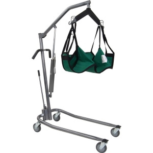 Drive Medical Hydraulic Patient Lift with Six Point Cradle Silver Vein - All