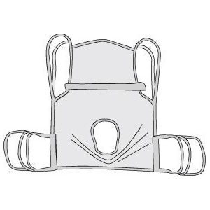 Drive Medical One Piece Sling with Positioning Strap with Commode Cutout Medium - All