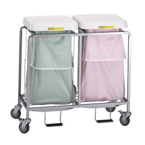 R B Wire Products 684 Double Hamper w/ Foot Pedal - All