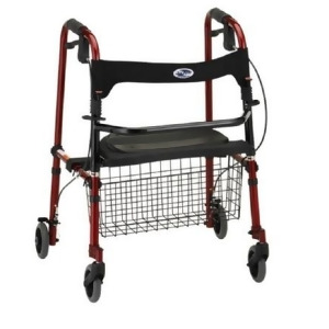 Nova Ortho-Med Walker Folding 4Wheel Red 4010Rdea 1 Each / Each - All