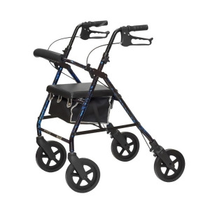 Deluxe Aluminum Rollator Flame Red 1 Each / Each - All