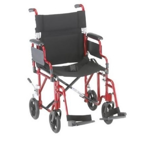 Nova Ortho-Med Transport Chair Detachable Arm 19 349Rea Red 1 Each / Each - All