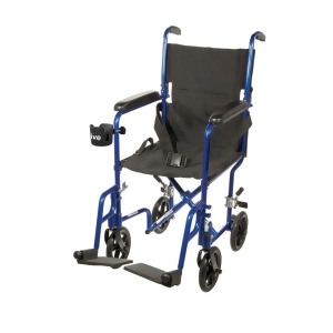 Drive Medical Lightweight Transport Wheelchair Blue 19 - All