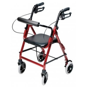 Lumex 4 Wheel Rollator Walkabout Junior Burgundy Lightweight Aluminum 1 Count - All