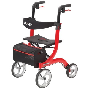 Drive Medical Nitro Euro Style Walker Rollator Red - All