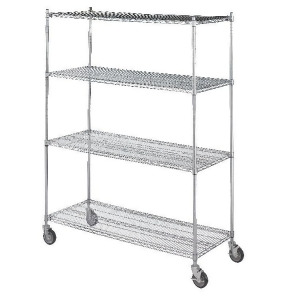 R B Wire Products Lc184872 Linen Cart 18x48x72 4 Wire Shelves - All