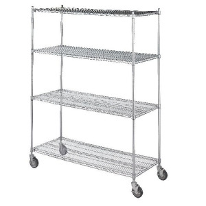 R B Wire Products Lc244872 Linen Cart 24x48x72 4 Wire Shelves - All