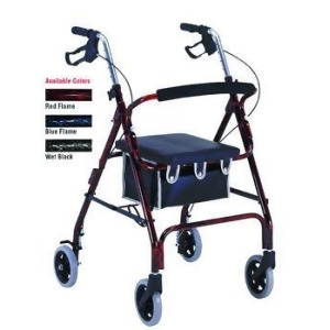 Flame Finish Aluminum Rollator with Loop Brakes Flame Red Sold by the Each Quantity per Each 1 Ea Category Ambulatory Aids Product Class Miscellaneous