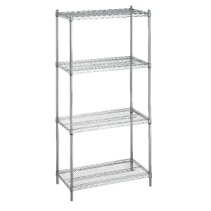Shelving Unit 18x60x72 w/o Casters 4 Wire Shelves - All