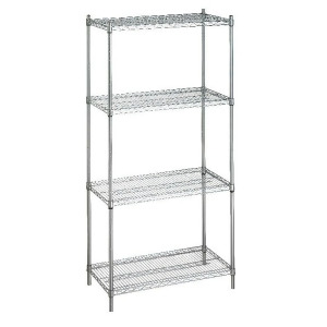 R B Wire Products Su246072 Shelving Unit 24x60x72 w/o Casters 4 Wire Shelves - All