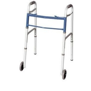 Dual Release Folding Walker Adjustable Height CarexA Classics Aluminum 300 lbs. 31.75 to 37.75 Inch Item Number Fga87977 1 Each / Each - All
