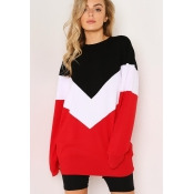 Red V Colour Block Knitted Jumper Red V Colour Block Knitted Jumper