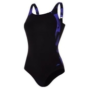 Speedo Sculpture LunaLustre Swimsuit - Womens - Black/Purple Speedo Sculpture LunaLustre Swimsuit - Womens - Black/Purple