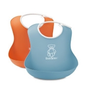BabyBjorn Soft Bib X 2 - Orange and Turquoise BabyBjorn Soft Bib X 2 - Orange and Turquoise