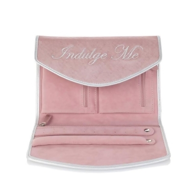 SNOB Essentials Disney Cinderella Artist Indulge Me Clutch Jewelry Bag Metallic Pink Handbag Purse Small Designer Womens SE154600 