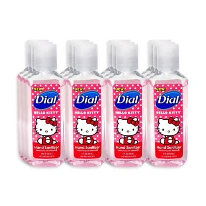 Dial Hello Kitty Hand Sanitizer Gel 12-Pack Moisturizing Vitamin E Bundle - Ethyl alcohol 62%, Antibacterial Hand sanitizer to decrease bacteria on skin. Recommended for repeated use. Includes (12) 2 fl oz (59mL) bottles Made in the USA. Officially Licensed Merchandise.  Brand : Dial  Model : Hello Kitty Hand Sanitizer Gel...