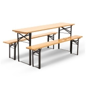 Artiss Outdoor Table and Bench Set Foldable Wooden Garden Furniture Picnic Table Artiss Outdoor Table and Bench Set Foldable Wooden Garden Furniture Picnic Table