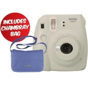 Fujifilm Instax Mini 9 Instant Camera - Smokey White w/Instax Mini Chambray Case Fujifilm Instax Mini 9 Instant Camera - Smokey White w/Instax Mini Chambray Case