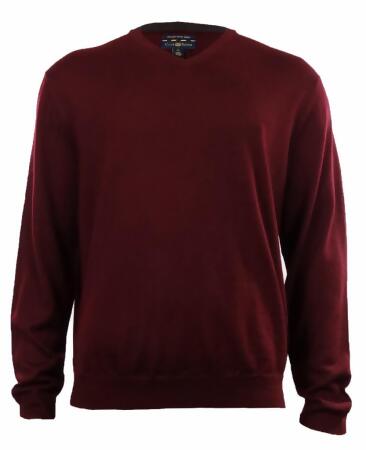 Men's Merino Wool Blend V-Neck Sweater 