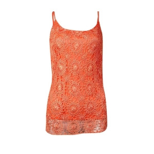 Inc International Concepts Women's Floral Crochet Tank S Peach Punch - All