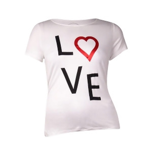 Inc International Concepts Women's Metallic Love Tee Xl Bright White - All