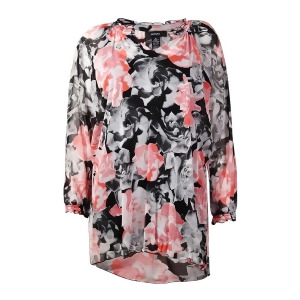 Alfani Women's 2 Pc Floral Sheer Tank Blouse M Lush Gardenias - All