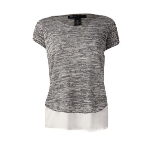 Inc International Concepts Women's Layered Slub Knit Top Xs Vendor Grey - All