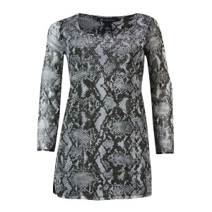 Inc International Concepts Women's Snakeskin Blouse Xs Diamondback Snake - All