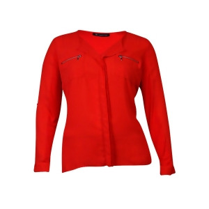 Inc International Concepts Women's Solid Tab Sleeve Top Xl Loving Red - All