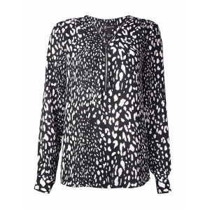 Inc International Concepts Women's Animal Print Blouse 6 Sahara Leopard - All