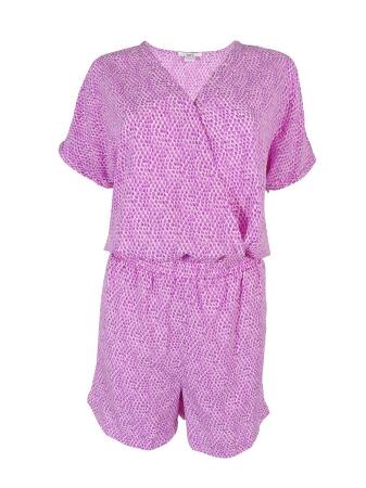 Bar III Women's Short Sleeve Printed Romper 