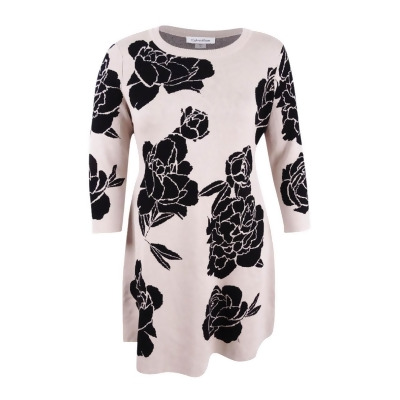 calvin klein fit and flare floral dress