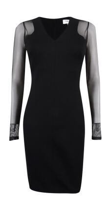 Calvin klein illusion 2024 sleeve sheath dress