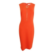 Calvin Klein Women's Sleeveless Zipper Sheath Dress (8, Orange) Calvin Klein Women's Sleeveless Zipper Sheath Dress (8, Orange)