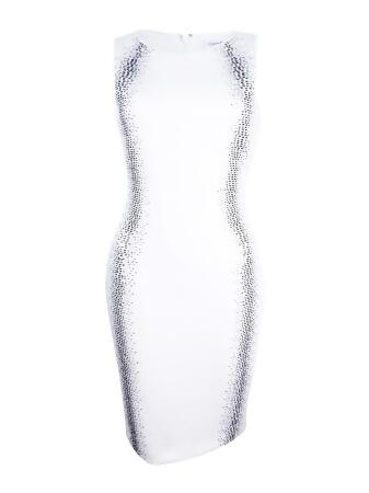 Calvin Klein Women's Embellished Scuba Sheath Dress