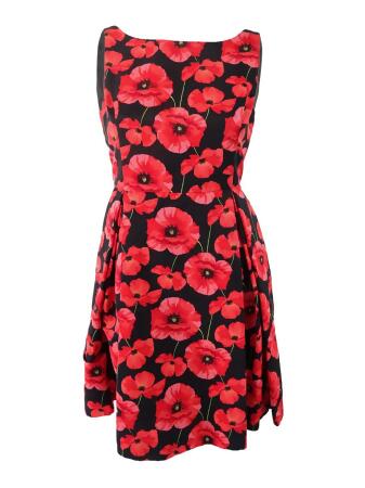 tommy hilfiger red and black dress