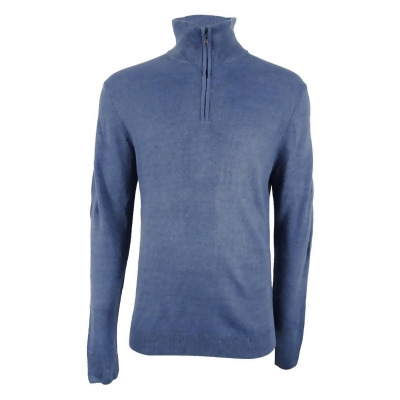 Weatherproof Vintage Men's Quarter-Zip Sweater (M, Denim Marl) 