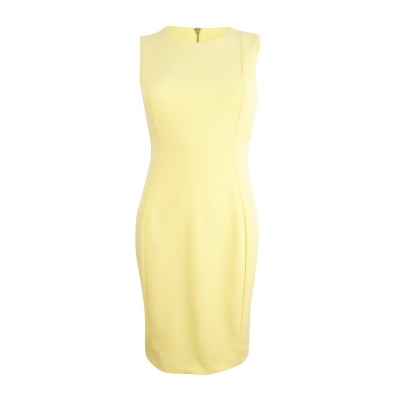 calvin klein yellow sheath dress