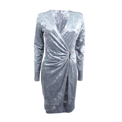 velvet faux wrap dress