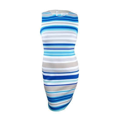 calvin klein blue striped dress