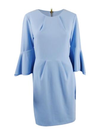 Betsy & Adam Women's Petite Bell-Sleeve Sheath Dress