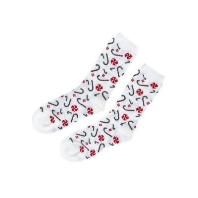 Charter Club Women's Candy Canes Socks (One Size, Ivory) 
