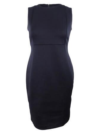 calvin klein black scuba dress