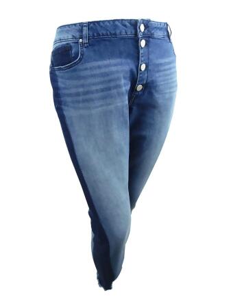William Rast Women's Plus Size Step-Hem Skinny Jeans (24W, Paybox) 