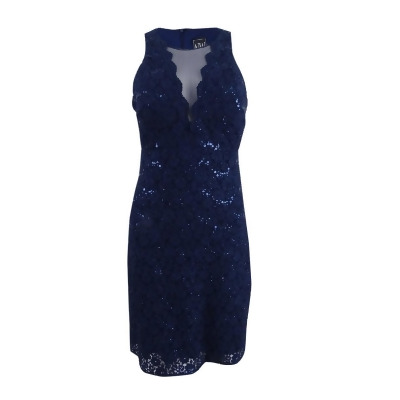 Nightway Women's Sequined Lace Cocktail Dress 