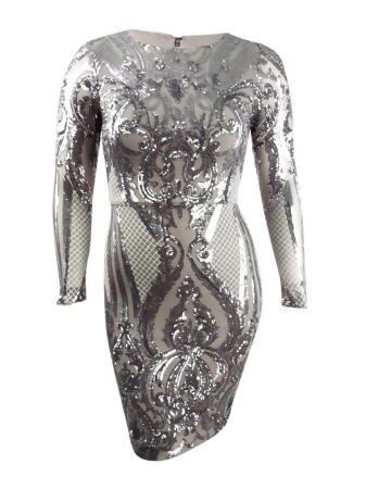 Betsy & adam 2025 sequined bodycon dress