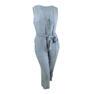 Sanctuary Women's Celene Linen Jumpsuit (XL, Dove Wash) 