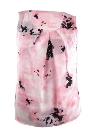 Kasper Women's Floral-Print Pleated Sleeveless Top