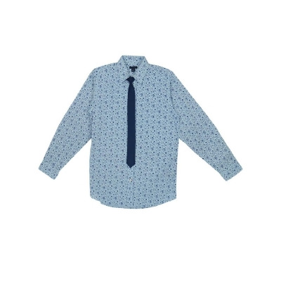 Tommy Hilfiger Big Boys Floral-Print Shirt & Necktie Set (18, Dragonfly) 