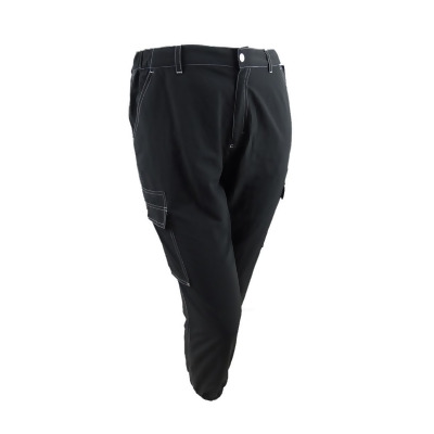 Champion Women's Ripstop Cropped Cargo Pants (L, Black) 
